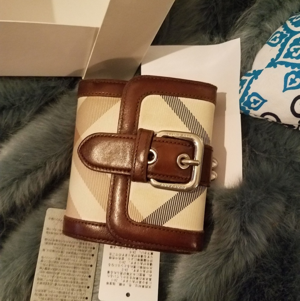 Authentic Burberry multi colored bifold wallet